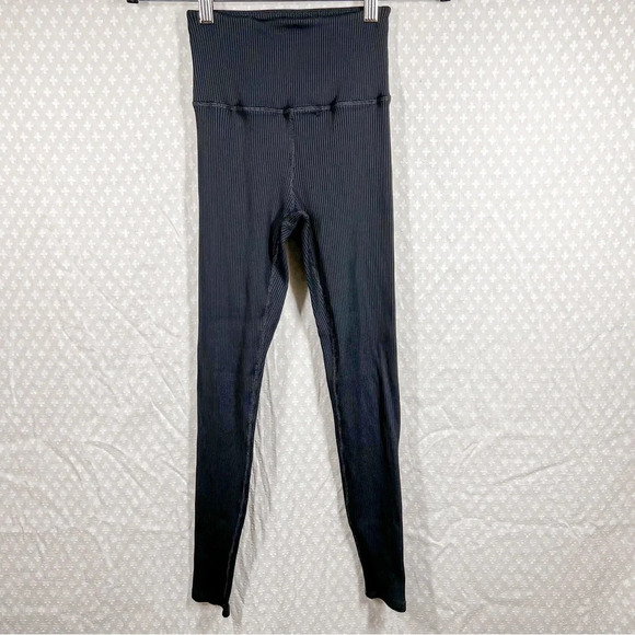 Carbon38 Black Ribbed High Rise Leggings - Picture 2 of 5
